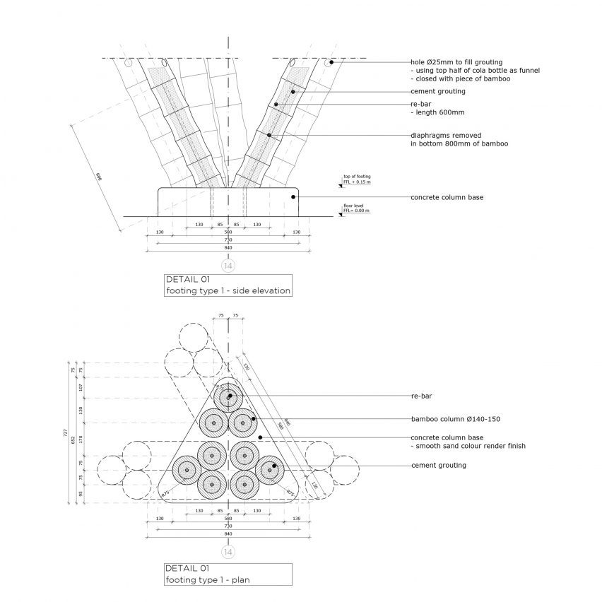 Detail drawing of the Overwater Restaurant