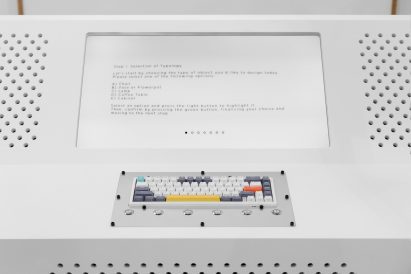 Machine with furniture-oriented AI prompts