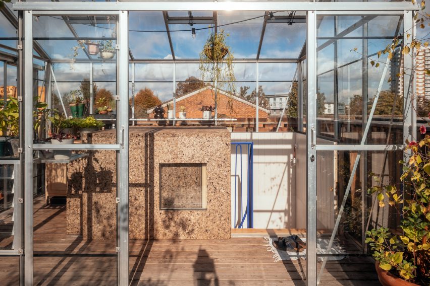 Roof terrace of Peckham house by Surman Weston
