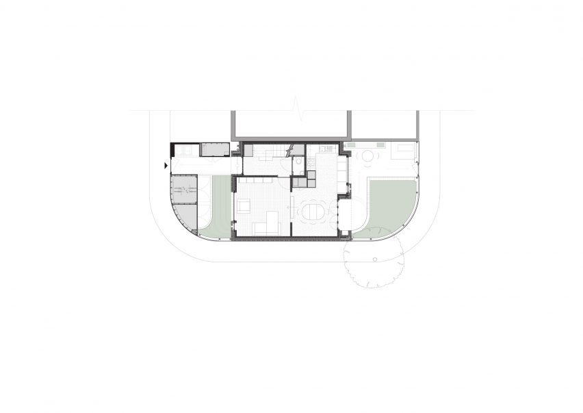 Ground floor plan of Peckham house by Surman Weston