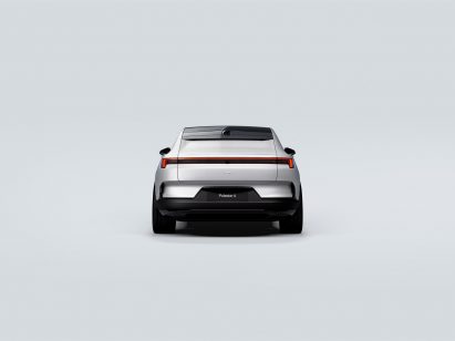 Image of the rear of the Polestar 4 showing no rear window
