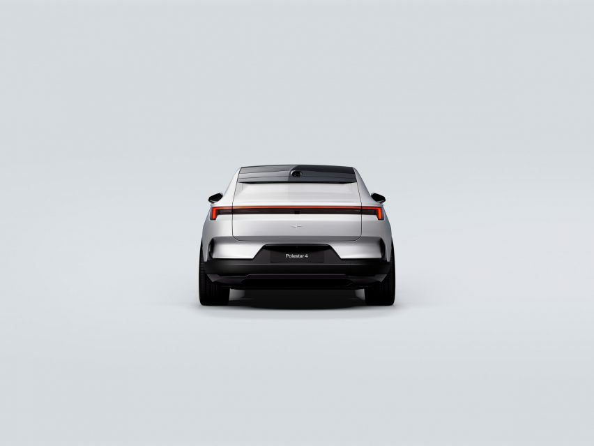 Image of the rear of the Polestar 4 showing no rear window