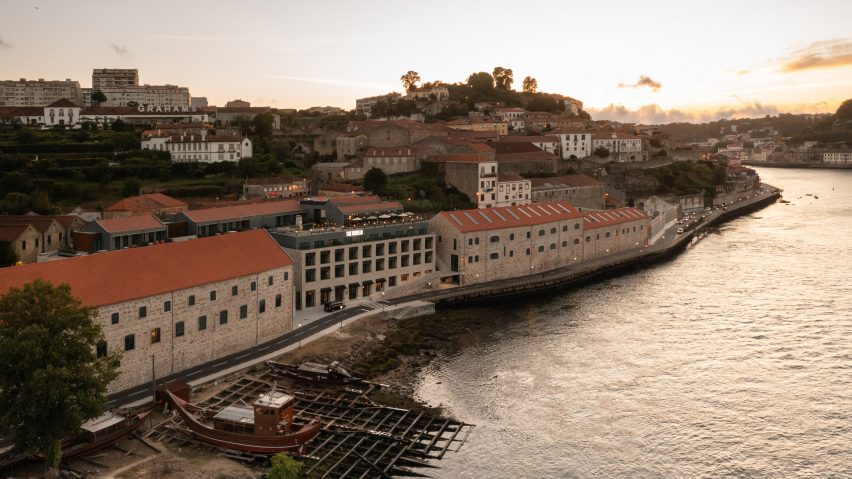 The Rebello Hotel occupies former factory along Porto’s riverside