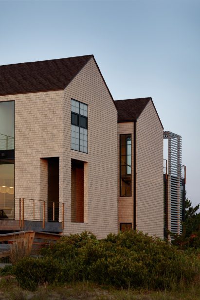 Gabled volumes of Delaware beach house