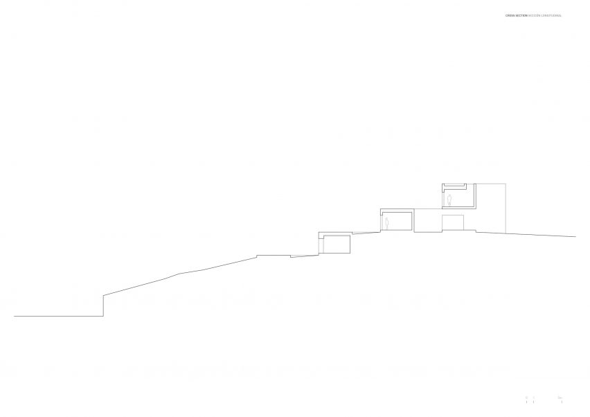 Section of Sabater House by Fran Silvestre Arquitectos