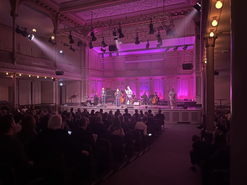 Pink lit awards ceremony