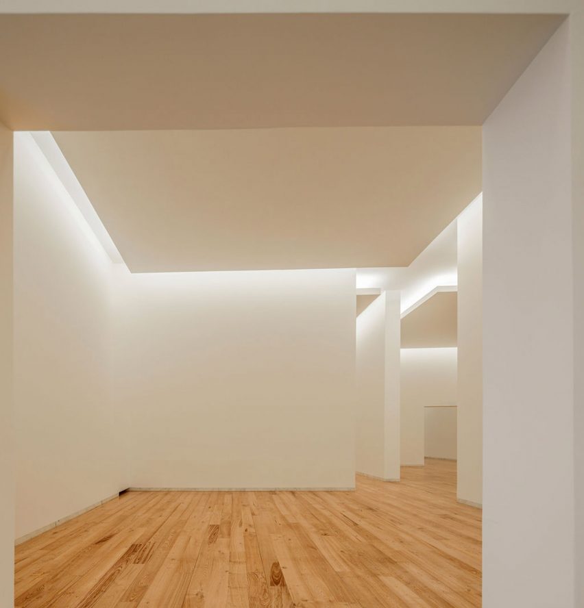 White gallery interior