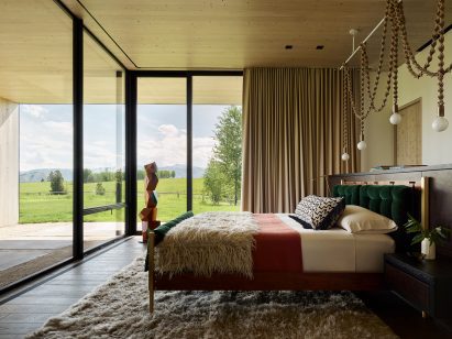 Bedroom with big windows