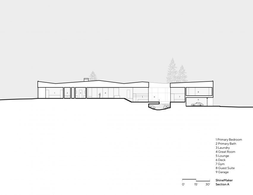 Architectural section drawing