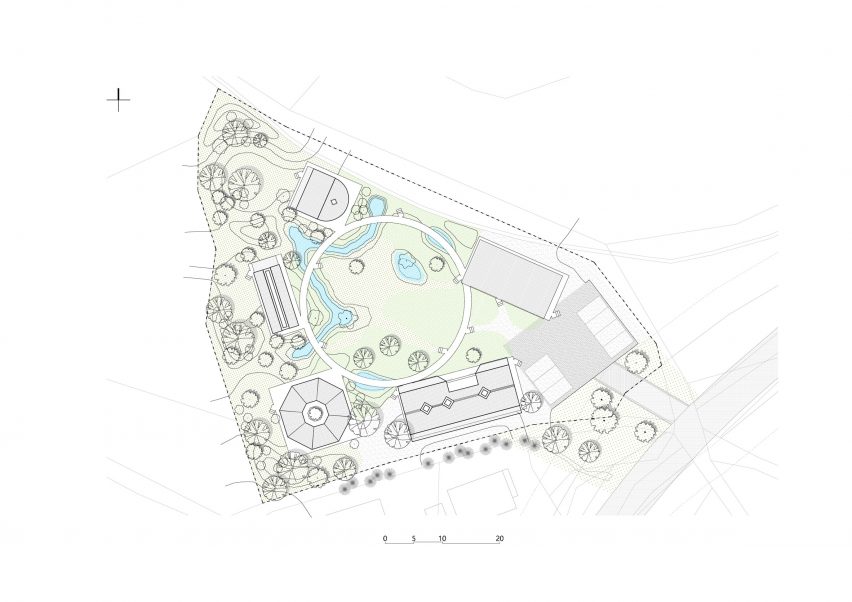 Roof site plan of Hoji Gangneung by AOA Architects