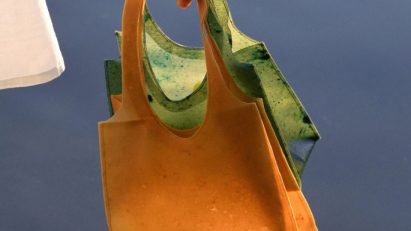 Fruit leather handbag