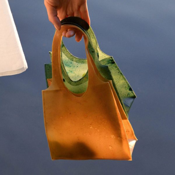 Fruit leather handbag