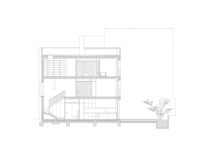 Plans of Bolívar House in Barcelona by Juan Gurrea Rumeu of Gr-os