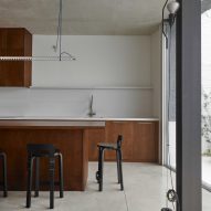 Kitchen of Bolívar House in Barcelona by Juan Gurrea Rumeu of Gr-os