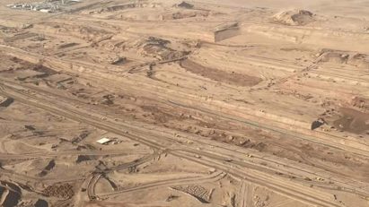 The Line progression in Neom, Saudi Arabia