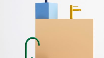 Yellow tap from Roca's Nu collection