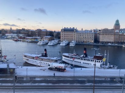 sunrise in Stockholm at the start of design week