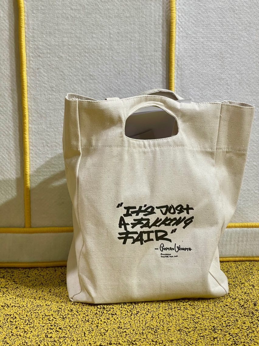 It's just a fakking fair tote bag at Stockholm Furniture Fair