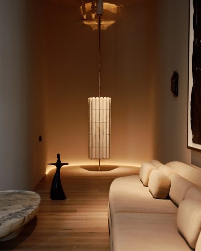 Dimly lit rotunda for displaying collectible design