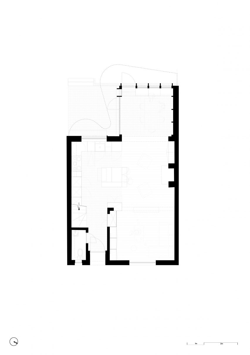 Floor plan of Sunny Side Up extension by THISS Studio