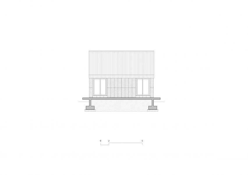 Elevation of The Round House at Hoji Gangneung by AOA Architect