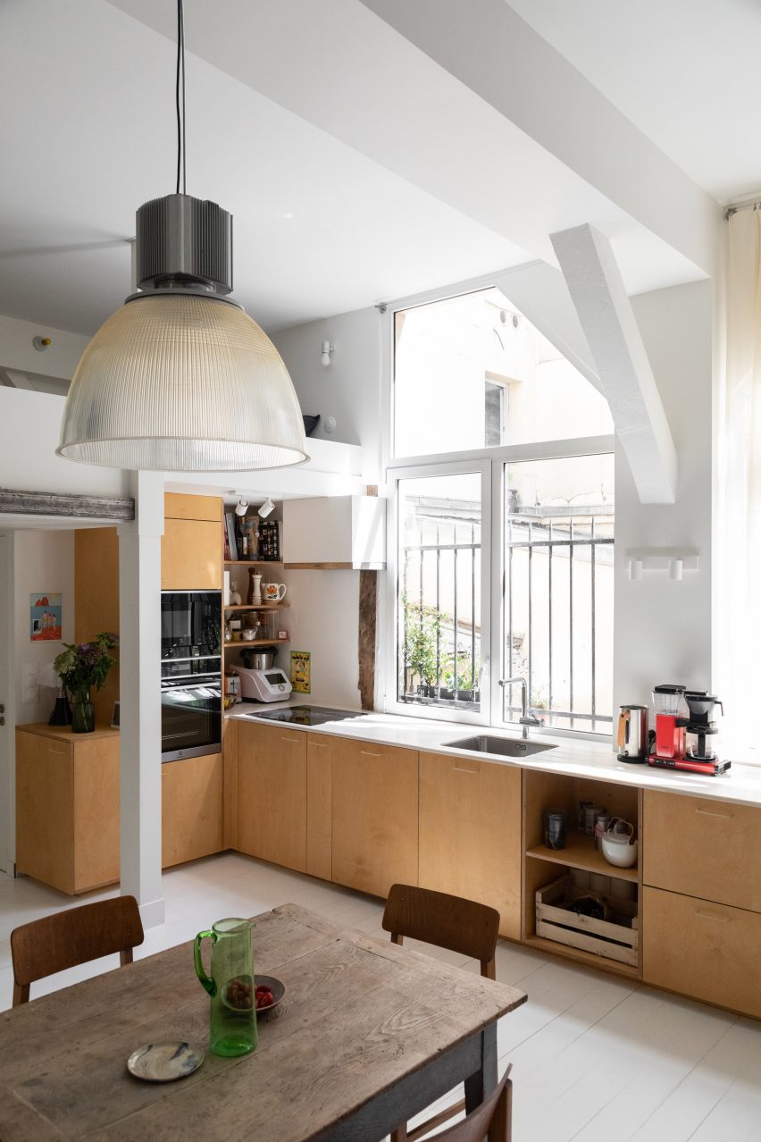 Kitchen inside Timbaud apartment