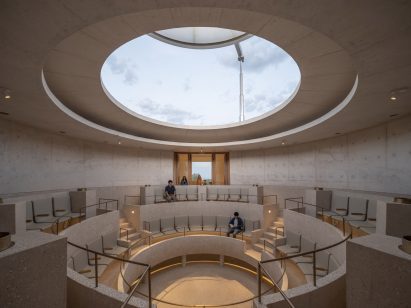Upper level concert hall in The Chapel of Music in Aranya China