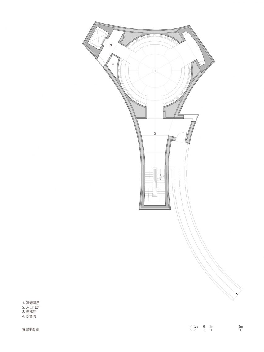 Floor plan of The Chapel of Music in Aranya China