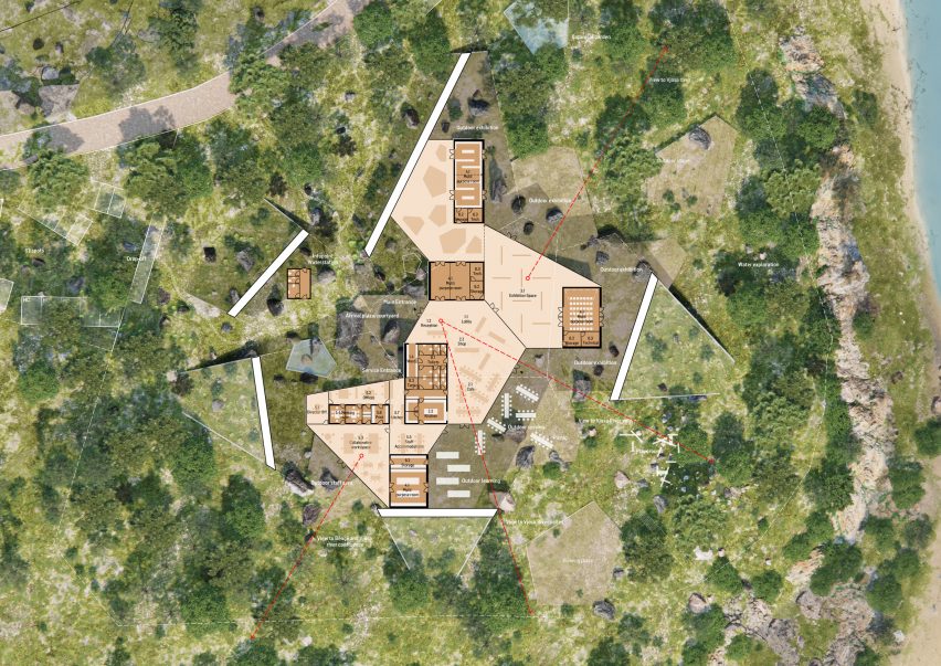 Floor plan of Vjosa National Park visitor centres by CEBRA in Albania