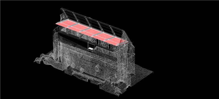 Concept drawing of Žiče Charterhouse in Slovenia by Medprostor