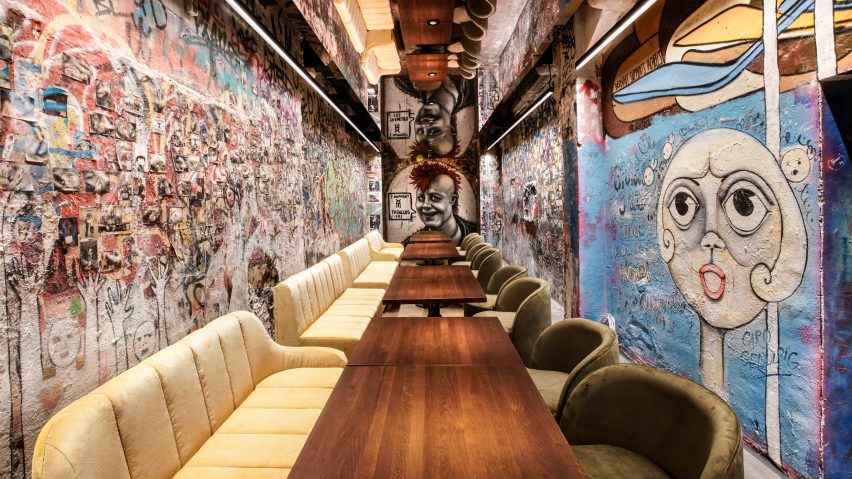 Graffiti artwork at Verōnika Restaurant at Fotografiska Berlin