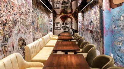 Graffiti artwork at Verōnika Restaurant at Fotografiska Berlin