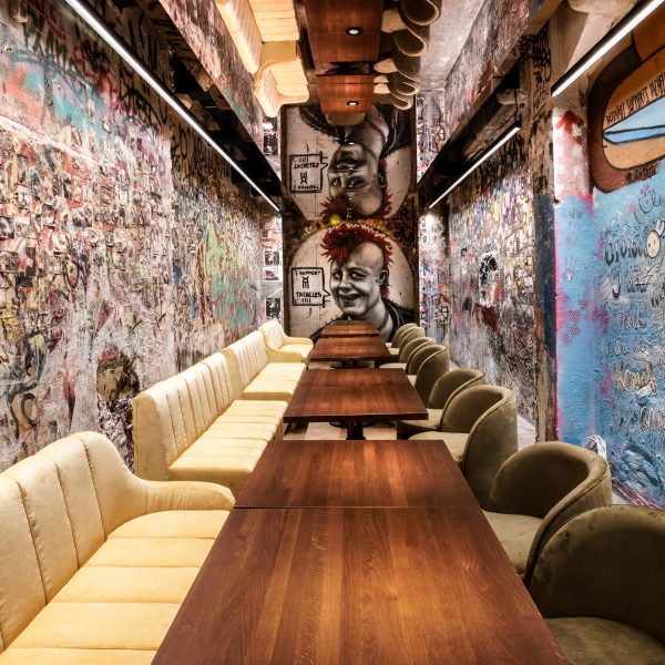 Graffiti artwork at Verōnika Restaurant at Fotografiska Berlin