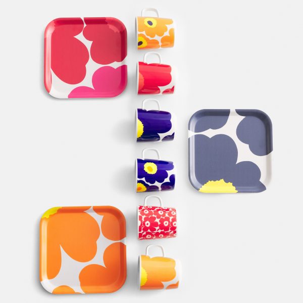 Photo of plates and mugs by Marimekko and Apartamento
