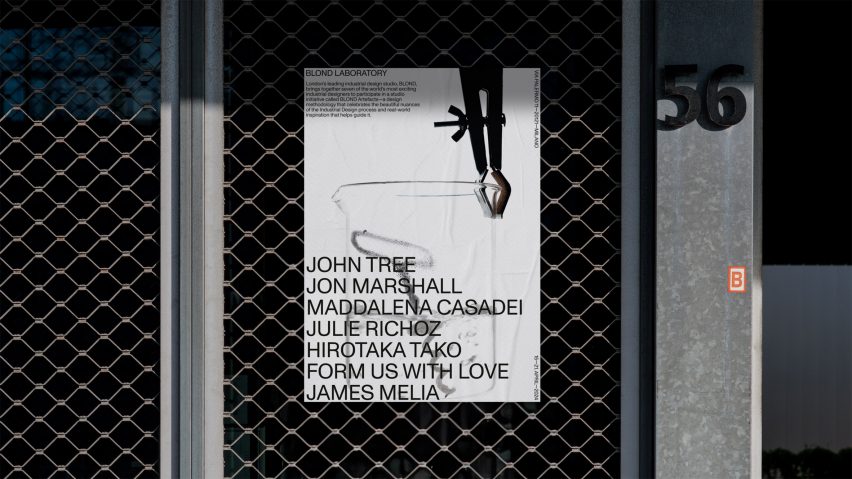 Photo of sign for the Blond Laboratory exhibition