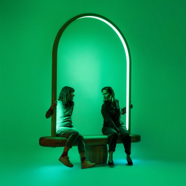 Photo of an interactive bench installation by Daily Tous les Jours