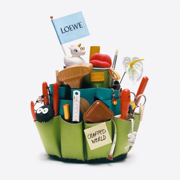 Photo of Loewe items for the Crafted World exhibition