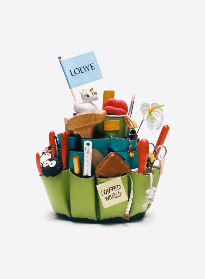 Photo of Loewe items for the Crafted World exhibition