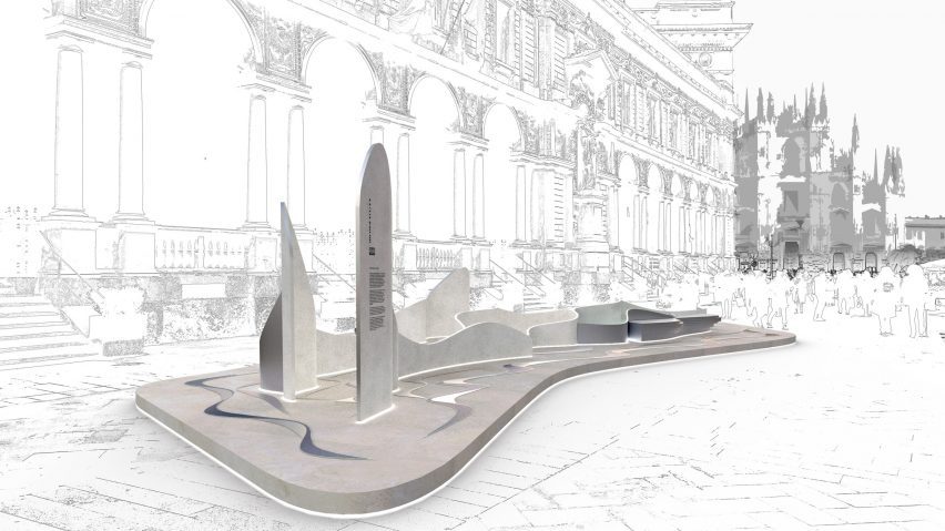 Graphic of Poesis Materiae by Zaha Hadid Design for Iris Ceramica