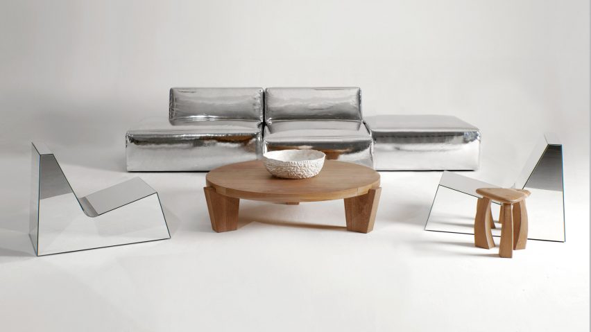 Photo of reflective chairs and wooden tables