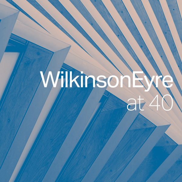 Photo of logo for the WilkinsonEyre at 40 exhibition