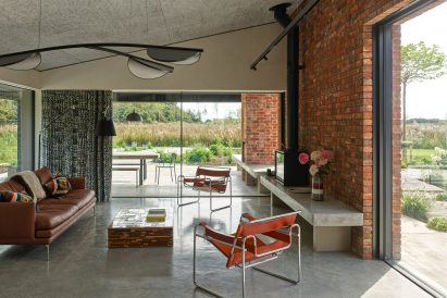 Living space interior within A Modern Oasis in Oxfordshire