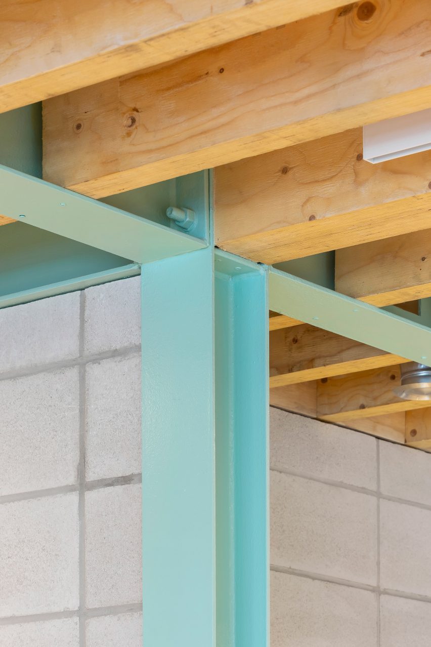 Turquoise column detail