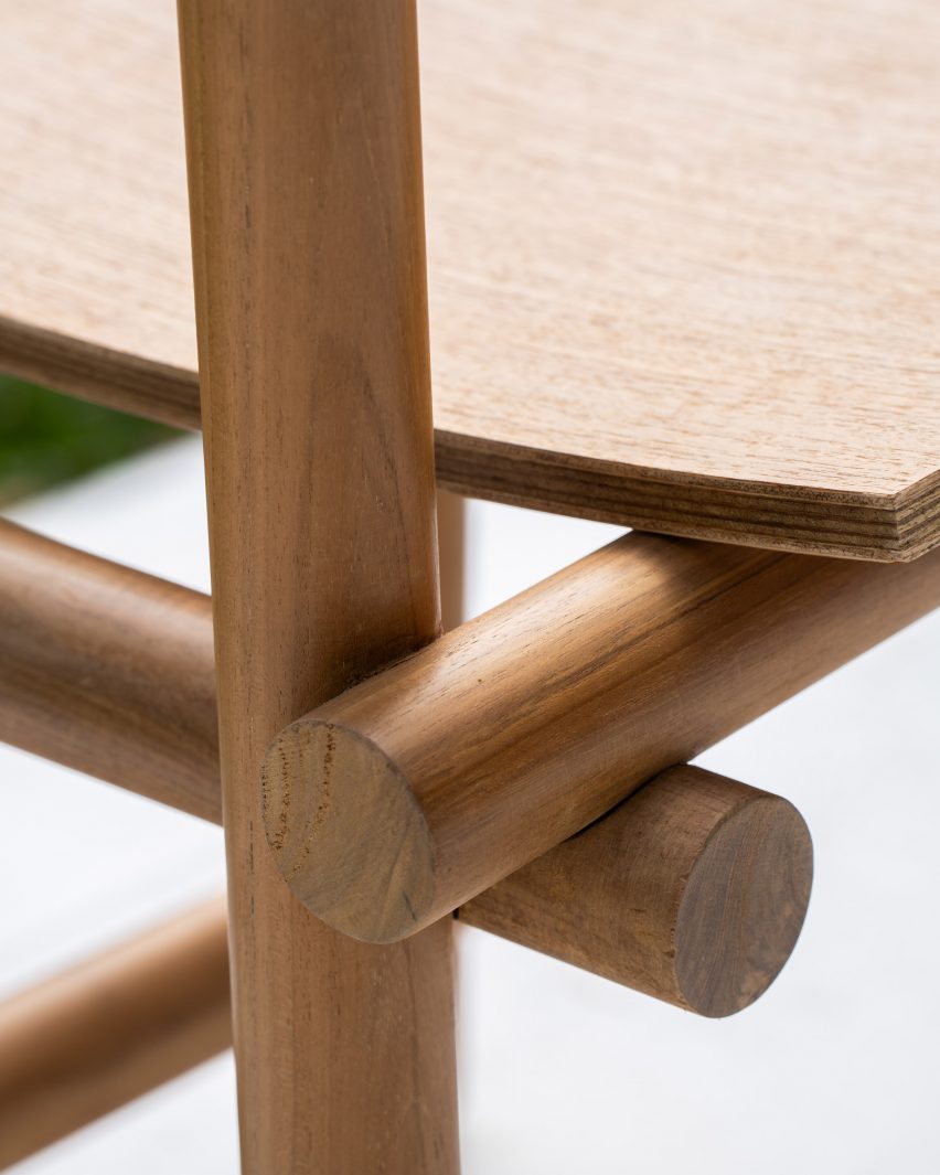 Detail of a wooden chair