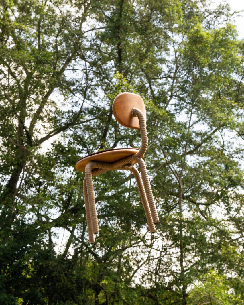 Wooden chair designed by Andreu Carulla
