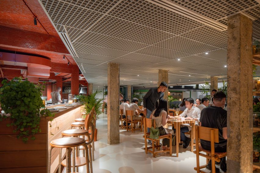 Interior of the Air restaurant in Singapore