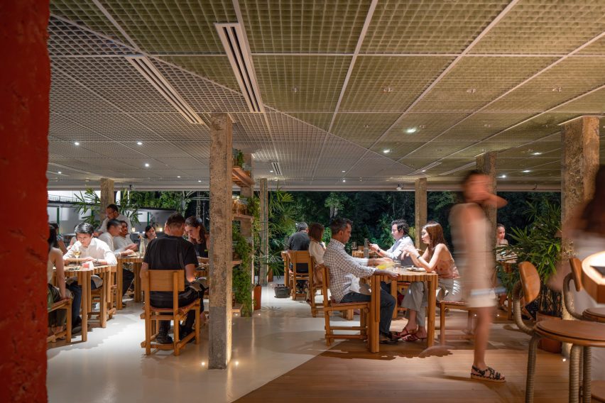 Interior of the Air Circular Campus and Cooking Club by OMA