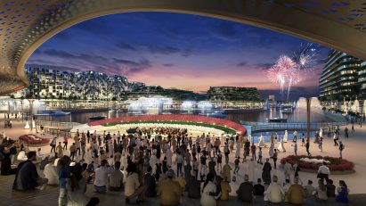 Render of waterfront Muscat development