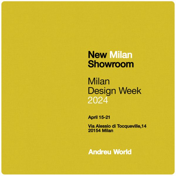 Graphic for Andreu World's event during Milan design week