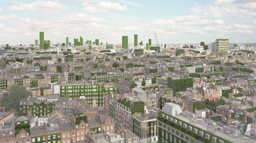 Aerial view drawing of project